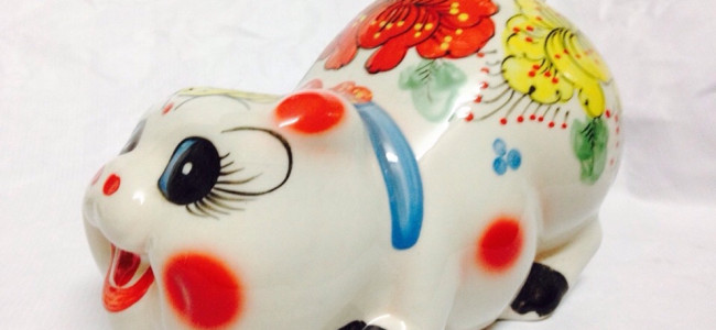 Bought a plastic pig and started saving 