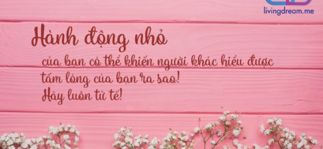 Hành động nhỏ mang bài học lớn!